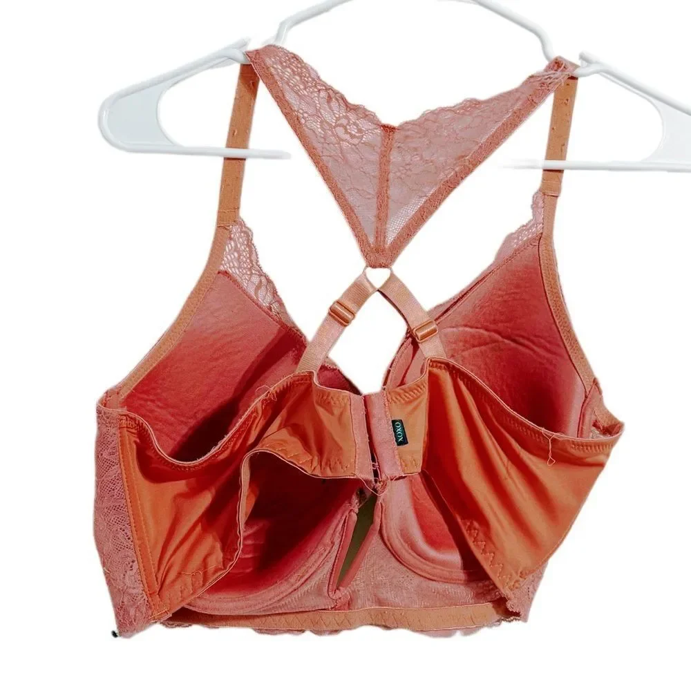 XOXO Pink Full-Coverage Bra with Adjustable Straps‎